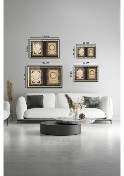 Nali Şerif ve Hilye-I Şerif Yatay Islami Cam Tablo indirimleri