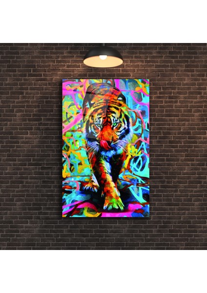 Rengarenk Kaplan Cam Tablo fiyatları