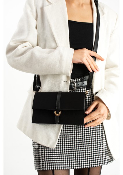 *** Bella Model Siyah Süet Kadın El ve Omuz Çantası fiyatları