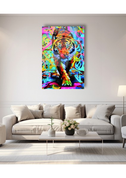 Rengarenk Kaplan Cam Tablo modelleri