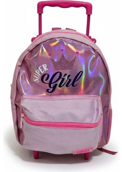 Super Girl Çekçekli Anaokulu Çantası