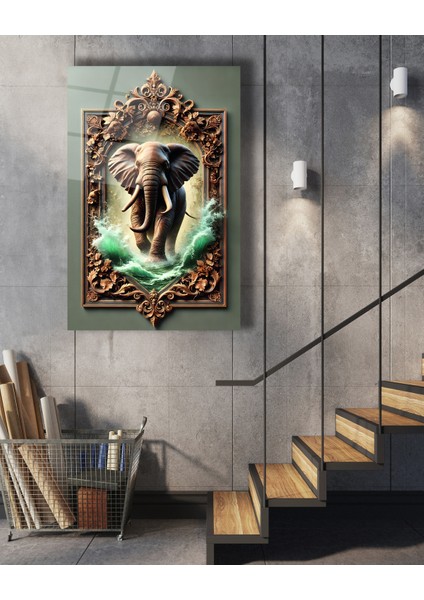 Çerçeve Içinde Fil Cam Tablo fiyatları