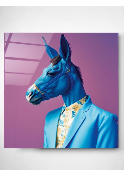 Eşek Portre Cam Tablo, Dekoratif Cam Tablo modelleri