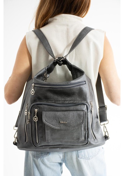 Büyük Boy Yumuşak Deri Hem Sırt Hem Omuz Çantası 540 fiyatları