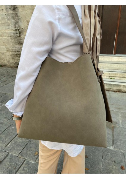 Vizon Süet Toka Detaylı Kadın Shopper Çanta fırsatları