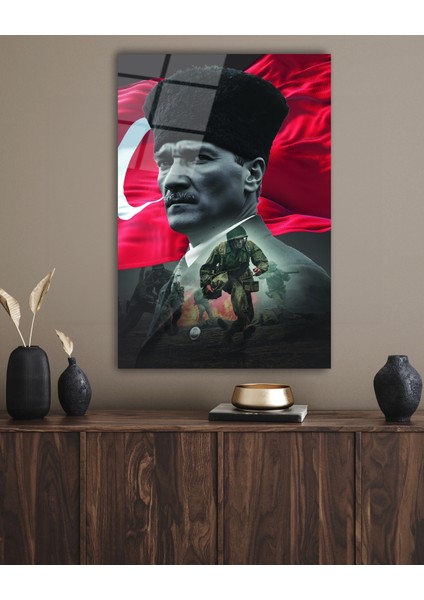 Atatürk ve Askerlerimiz Cam Tablo modelleri