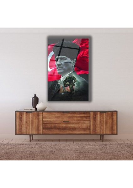Atatürk ve Askerlerimiz Cam Tablo indirimleri