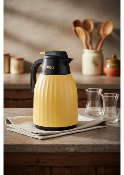 Elantra Cam Termos 1 Litre Hardal