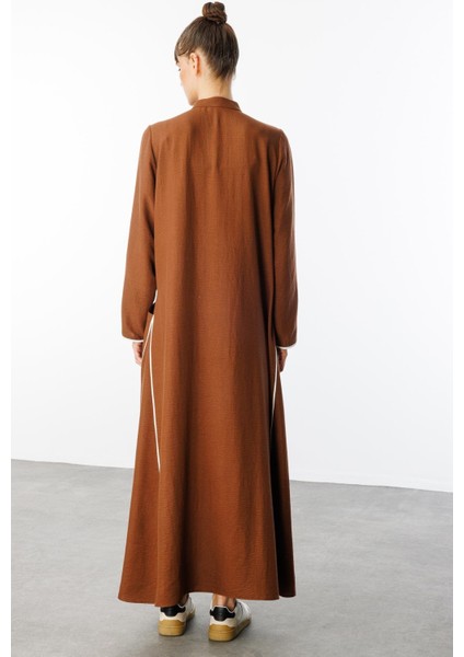 Bloom Ipekçe Kontrast Biye Spor Konforlu Kap-Ferace-Kahve fırsatları