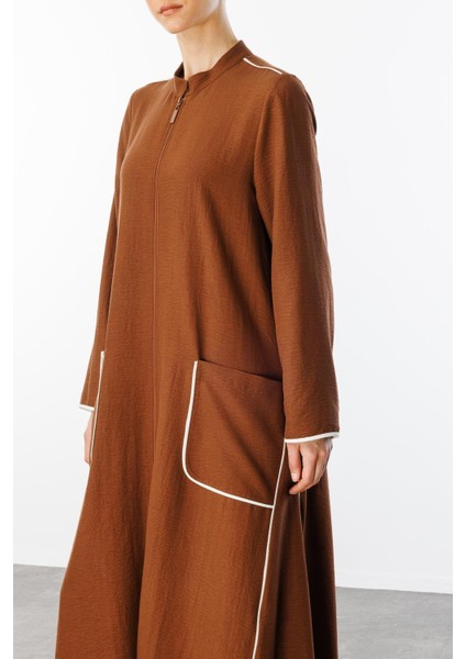 Bloom Ipekçe Kontrast Biye Spor Konforlu Kap-Ferace-Kahve indirimleri