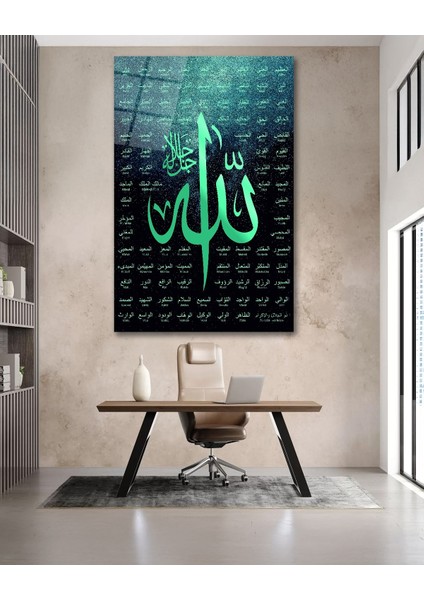 Esmaül Hüsna Allah'ın Isimleri Sıfatları Cam Tablo fırsatları