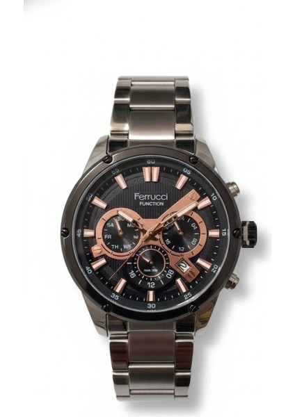 Erkek Kol Saati Gümüş Renk, Siyah Kadran – Şık Metal Kordon, 2 Yıl Garantili