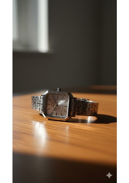 Kadın Kol Saati Gümüş Renk, Köşeli Kadran – Şık Metal Kordon, 2 Yıl Garantili fiyatları