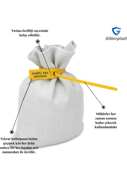 GP410 Plastik Kayış Mühür / 100 Adet fırsatları