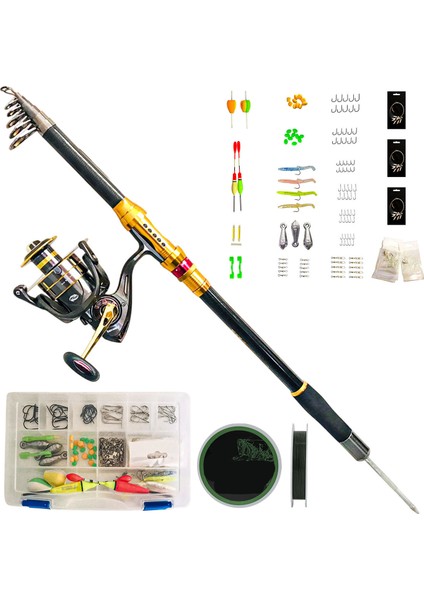 125 Parça Hazır Olta Seti 360 cm 002