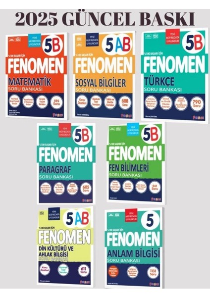 Fenomen Yayınları 5.sınıf B Serisi 7 Lı Set