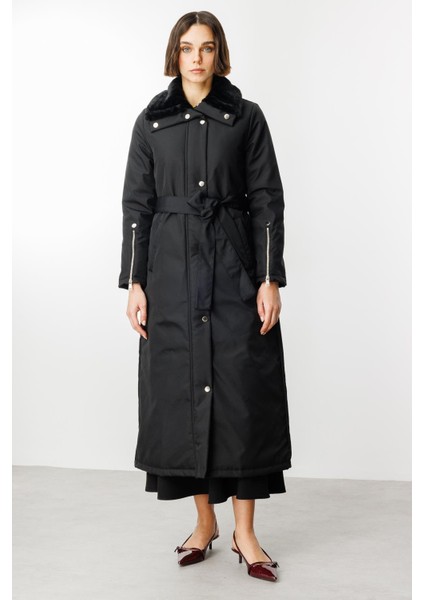 Zippy Zamansız Spor Garnili Dolgulu Kaban Manto-Siyah fiyatları