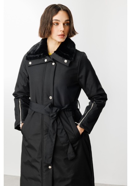 Zippy Zamansız Spor Garnili Dolgulu Kaban Manto-Siyah fırsatları