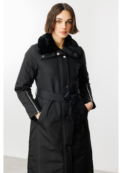 Zippy Zamansız Spor Garnili Dolgulu Kaban Manto-Siyah indirimleri