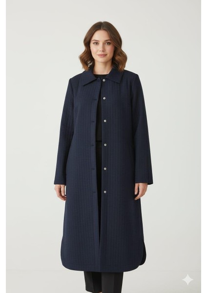 Jakar Kapitone ve Krep Garni Detaylı Mevsimlik Içi Astarlı Trench Ferace Kap-Laci fiyatları