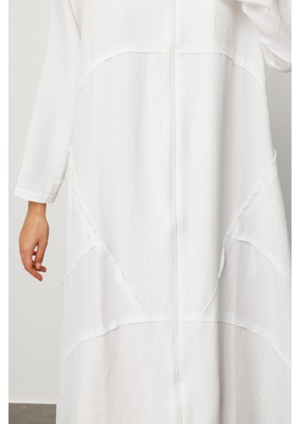 Ipekçe Kumaşı Sayesinde Hafif ve Ferah Spor Kap - Ferace-Beyaz fırsatları