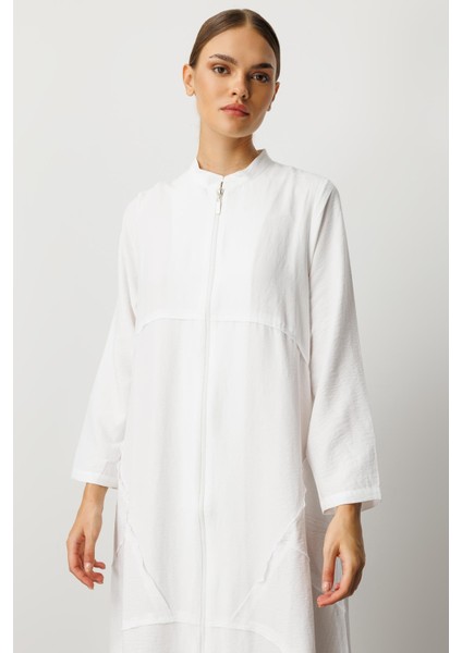 Ipekçe Kumaşı Sayesinde Hafif ve Ferah Spor Kap - Ferace-Beyaz indirimleri