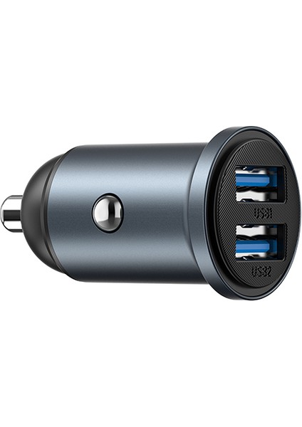 WI-CC031 Nano Lite Serisi Dual Usb-A Hızlı Şarj Özellikli Araç Şarj Aleti Pd 12W Gri fiyatları