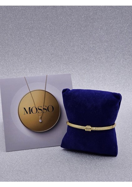 Zirkon Taşlı Gold Renk Kelepçe Çelik Bileklik fırsatları