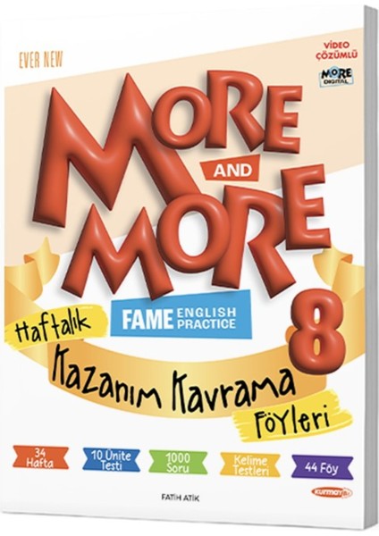 8 More&more Haftalık Kazanım Kavrama Föyleri (40 Föy)