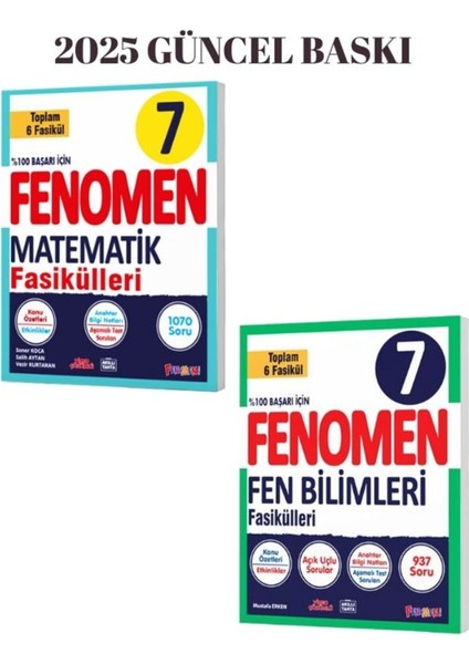 Fenomen Yayıncılık 7.sınıf Matematik ve Fen Bilimleri Fasikülleri