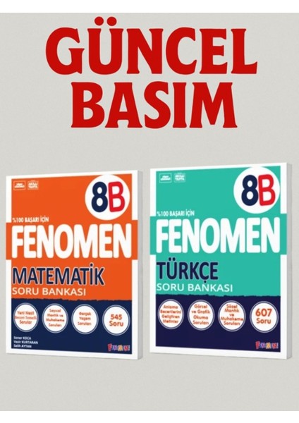 8. Sınıf Matematik - Türkçe (B Set) Soru Bankaları
