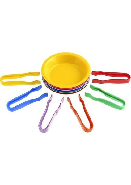 Aktarma Etkinliği Seti (6 Maşa 6 Kase) Anaokulu Etkinlik Montessori Eğitici Oyuncak modelleri