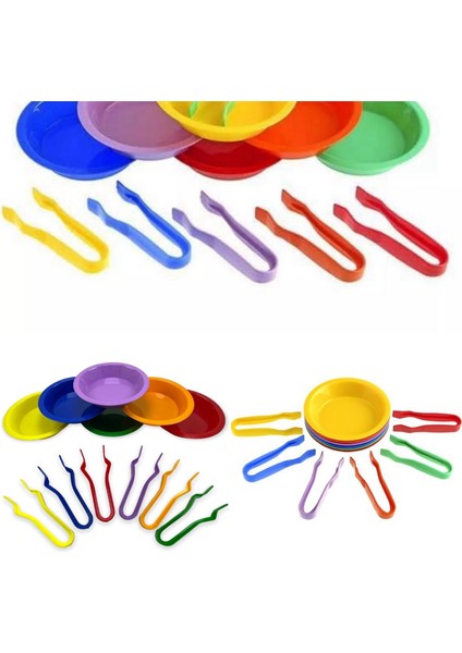 Aktarma Etkinliği Seti (6 Maşa 6 Kase) Anaokulu Etkinlik Montessori Eğitici Oyuncak fırsatları