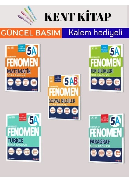 5. Sınıf Matematik - Fen Bilimleri - Türkçe - Paragraf - Sosyal Bilgiler (A) Set Soru Bankaları