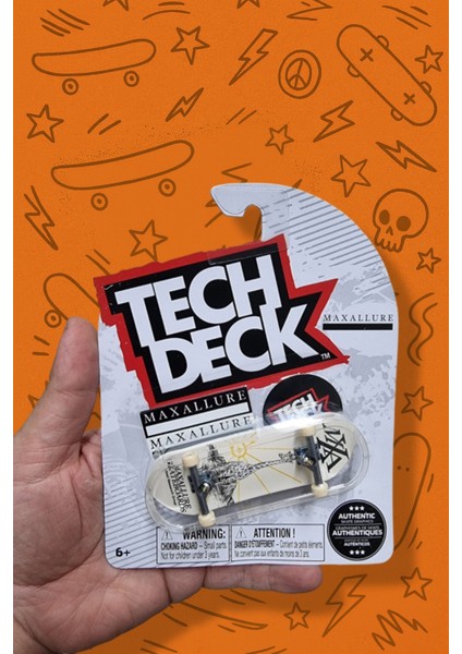 Tech Deck – Maxallure – Beyaz Zemin Zürafa Grafik – Parmak Kaykay
