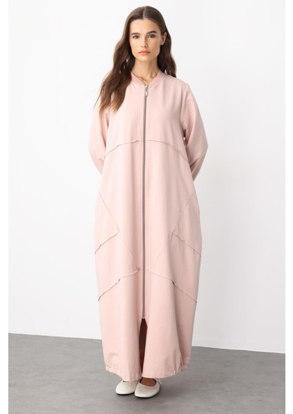 Spor Dikiş Detaylı Döküm Pamuk Karışımlı Örme Kap/ferace-Pudra modelleri