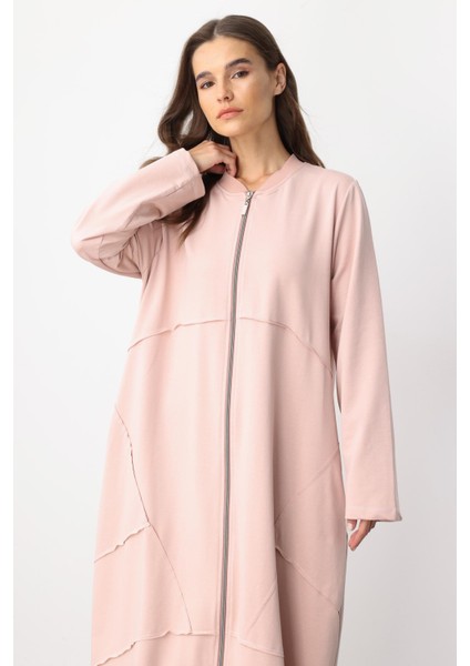 Spor Dikiş Detaylı Döküm Pamuk Karışımlı Örme Kap/ferace-Pudra fırsatları