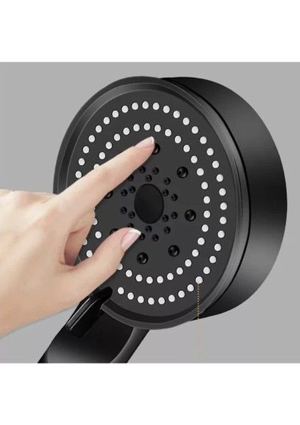 3'lü Set 5 Kademeli Siyah Duş Başlığı + 150 cm Duş Hortumu + Askı Aparatı fiyatları