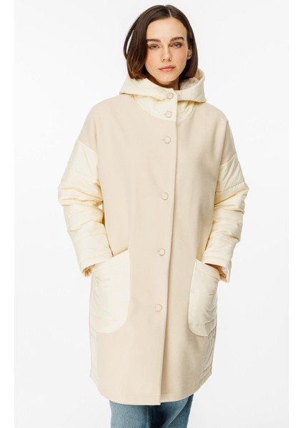 Sporty Kaşe ve Kapitone Uyumlu Özel Kaban-Krem fiyatları