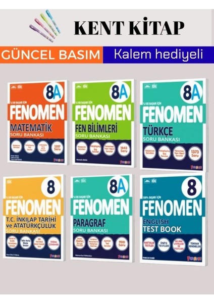 8. Sınıf Matematik - Fen B. - Türkçe - Paragraf - Inkılap T. - English Test (A) Set Soru Bankaları