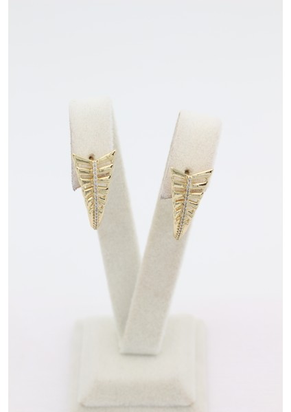 Stil Incisi/xupıng Jewelry Üçgen Zirkon Taşlı Küpe