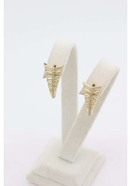 Stil Incisi/xupıng Jewelry Üçgen Zirkon Taşlı Küpe fiyatları