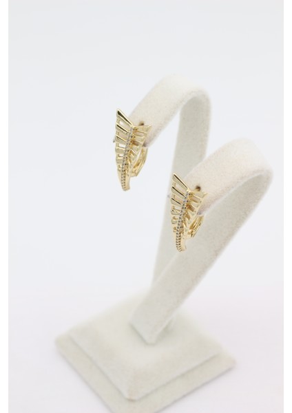 Stil Incisi/xupıng Jewelry Üçgen Zirkon Taşlı Küpe modelleri