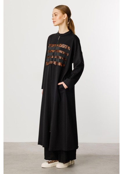 Hcrleo Garni Pamuk Karışımlı Ince Örme Spor Kap/ Ferace-Siyah modelleri