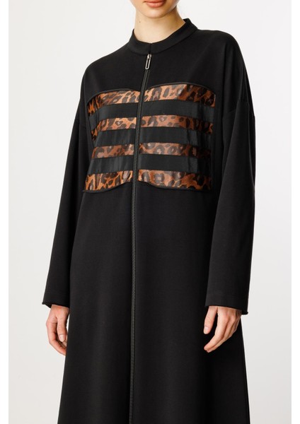 Hcrleo Garni Pamuk Karışımlı Ince Örme Spor Kap/ Ferace-Siyah