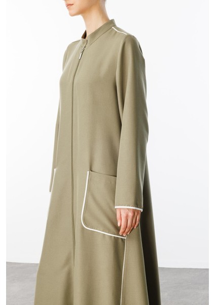 Bloom Ipekçe Kontrast Biye Spor Konforlu Kap-Ferace-Haki fırsatları