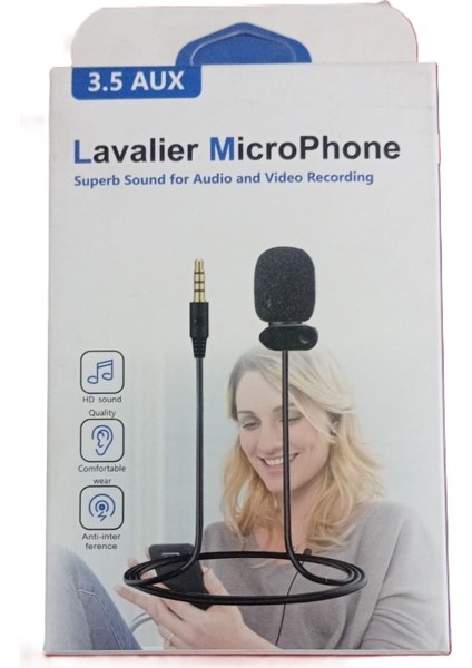 Lavalier 3.5 Aux Siyah Akıllı Telefon ve Youtuber Yaka Mikrofonu HSX-M13 - 3.5 Aux fiyatları