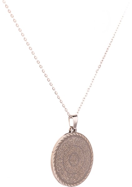 Gümüş Renk Hilye-I Şerif Yazılı Paslanmaz Kararmaz Çelik Kolye Çelik Zincir (Unisex) indirimleri