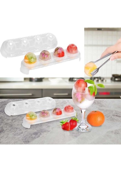 Meşhur Dubai Çikolatası Kalıbı Silikon + Silikon Tabanlı 4 Bölmeli Şeffaf Buz Kalıbı - 2li Set X6C1D fırsatları