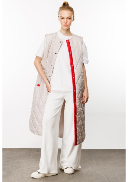 Armonia Çıt Çıt Kapamalı Renk Detayları ile Süslenmiş Zamansız Spor Yelek-Gri fiyatları